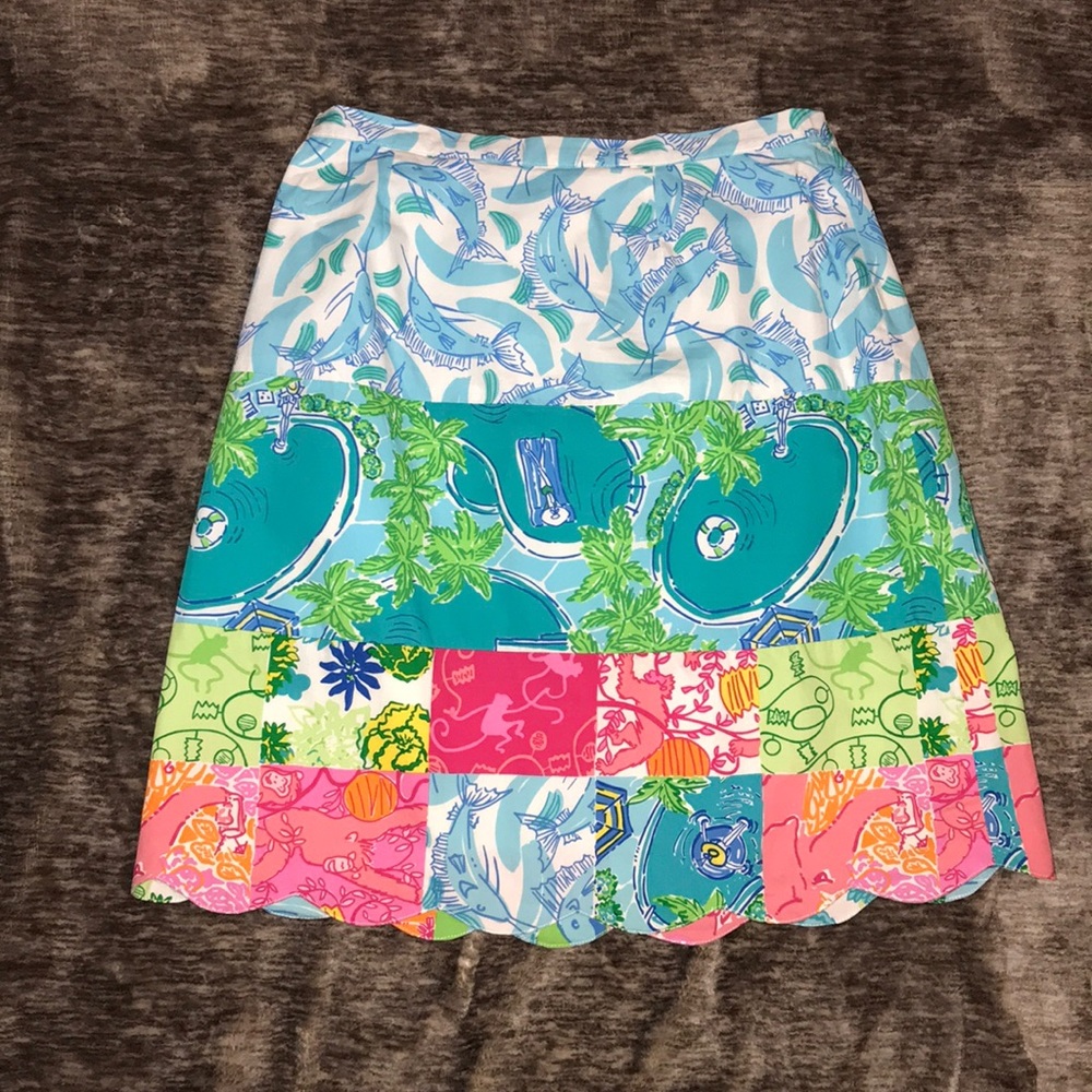 🌴 Lilly Pulitzer Girls Multi-patchwork Skirt 🌴